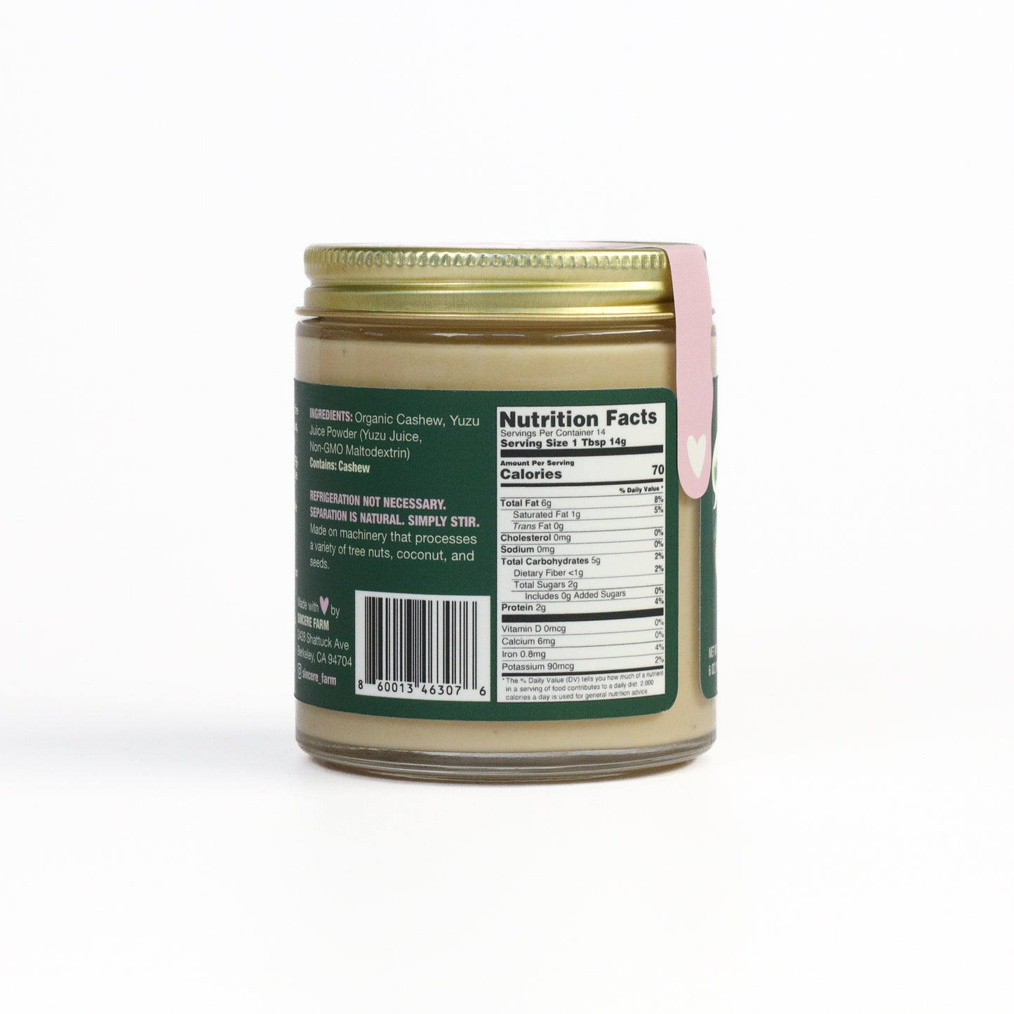 Yuzu Cashew Butter - Limited Quantities