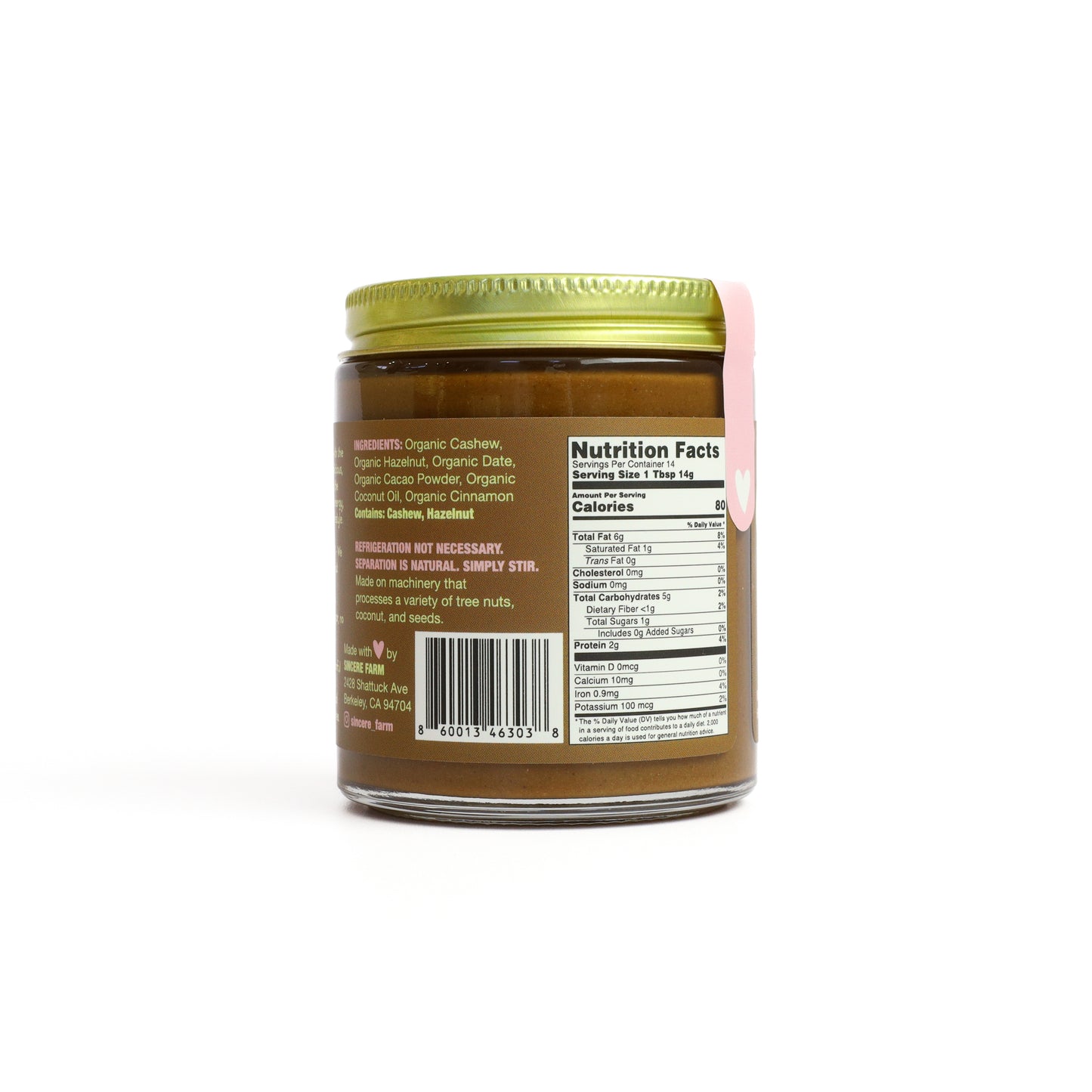 Dark Chocolate Cashew Hazelnut Butter