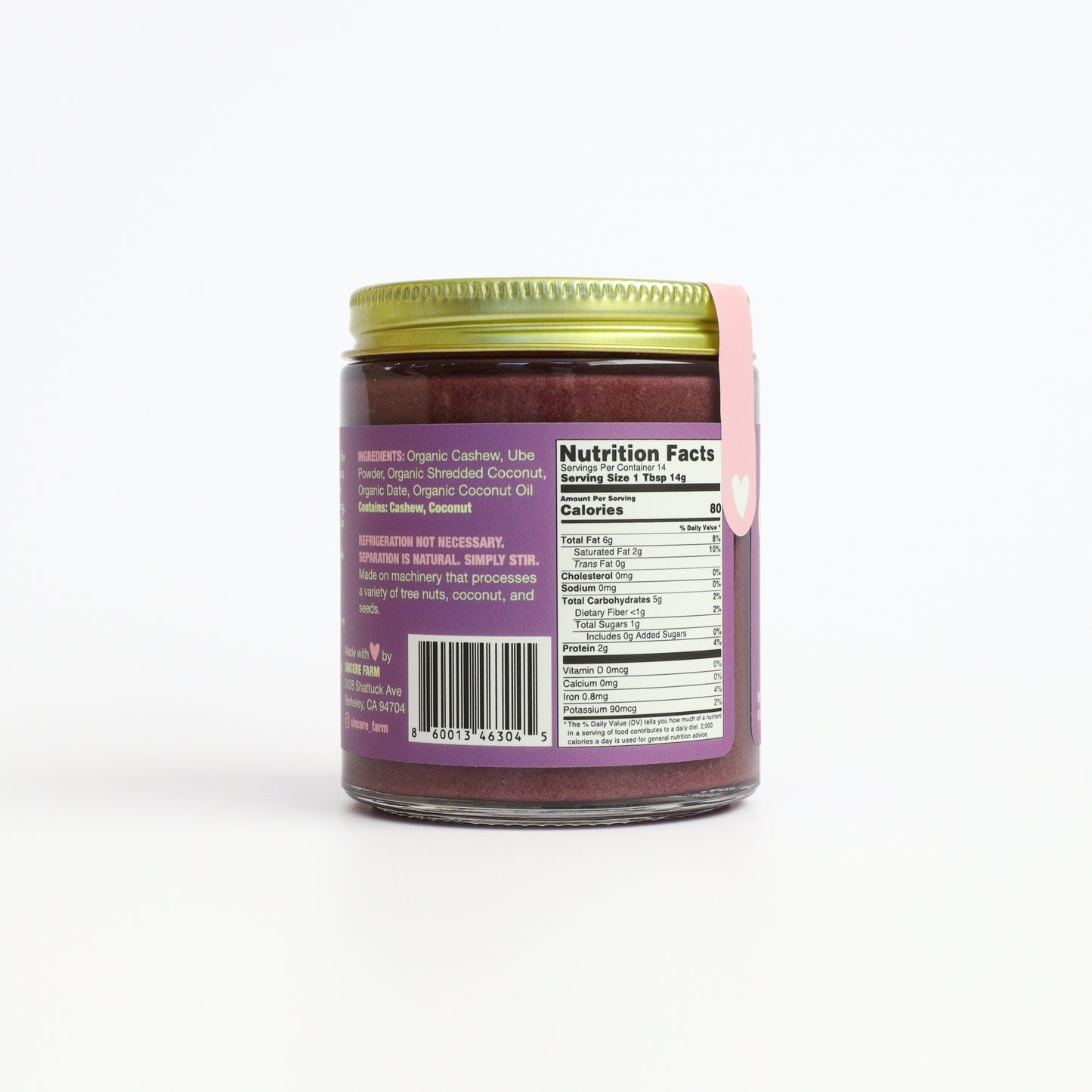 Ube Cashew Coconut Butter