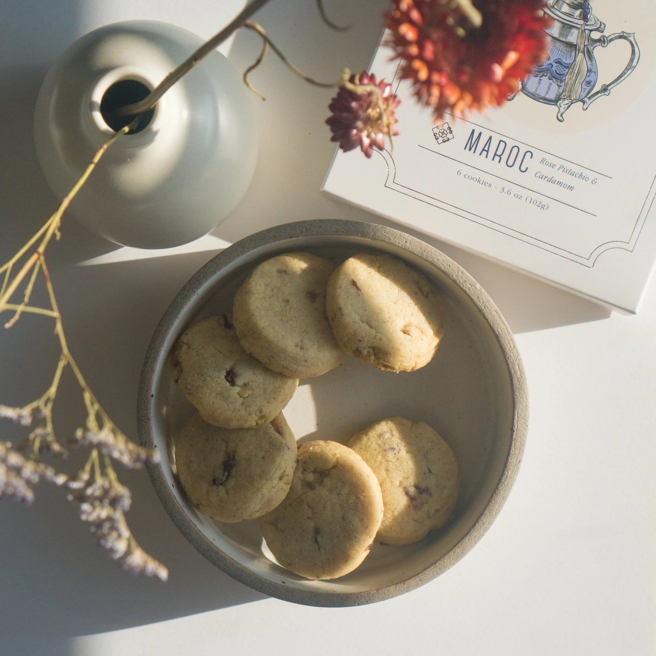 Makabi & Sons - Rose Pistachio Cardamom Cookies