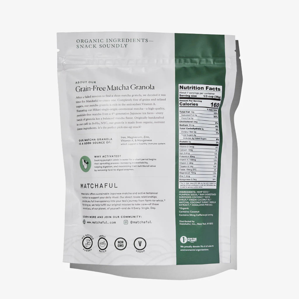 [Matchaful] Grain-Free Activated Matcha Granola