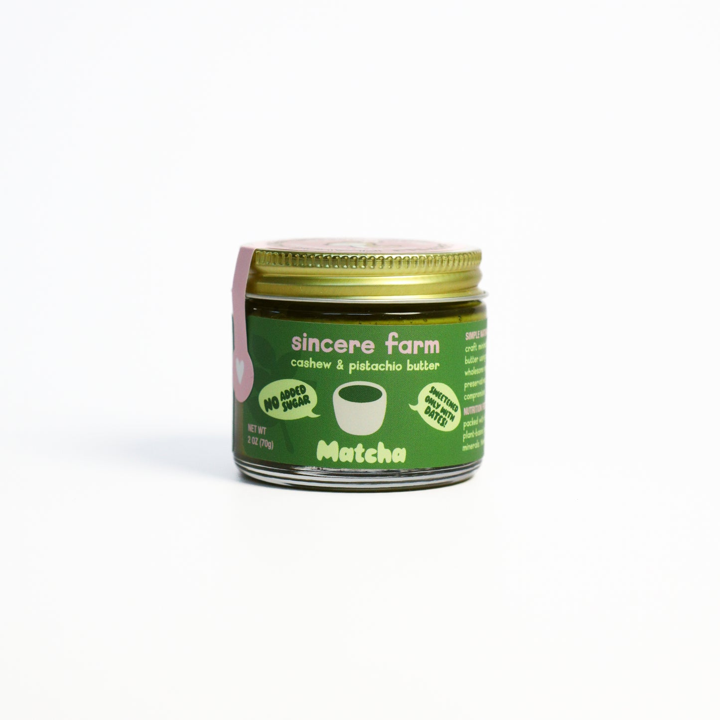 Matcha Cashew Pistachio Butter - Mini Jar