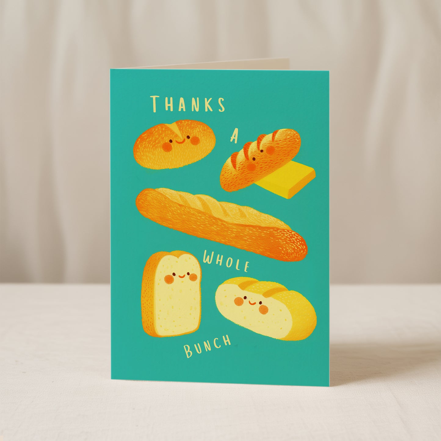 "Thanks a Whole Bunch" - Bread Edition, Set of 2 Greeting Cards